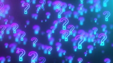 Glowing question marks Glowing question marks. Computer generated 3d rende... 스톡 사진