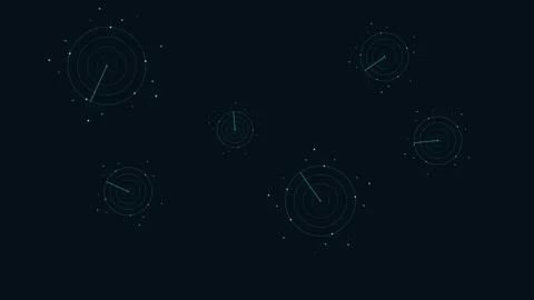 Glowing radar scanners Stock Footage 340526218