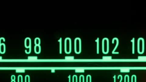 glowing radio dial, Stock Video