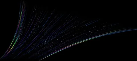 Glowing Rainbow Light Streaks: Ascending Particle Animation Stock-Footage 343551761