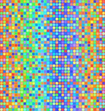 Glowing rainbow rounded square pattern. Seamless vector イラスト素材