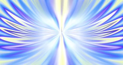 Glowing rays of blue and white tones. Angel wings Stock Footage 277192016