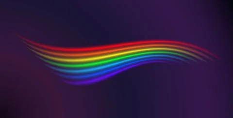 Glowing Realistic Rainbow Background Stock Illustration