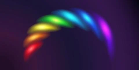 Glowing Realistic Rainbow Background Stock Illustration