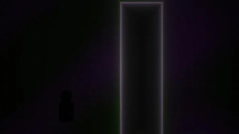Glowing rectangle on dark background. Stock Footage 336241009