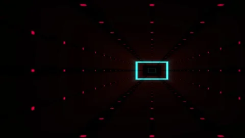 Glowing rectangle with red dots animation. Stock Footage 334339981