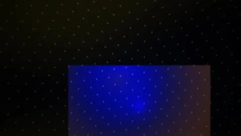 Glowing rectangle with white dots on black background. Video stock 337472161