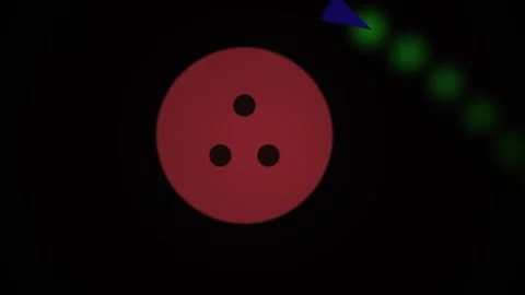 Glowing red button on black background. Stock Footage 335111901