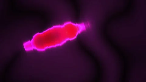 Glowing red cell under microscope. Stock Footage 337472326