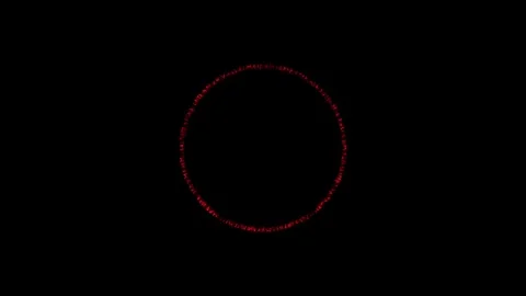 Glowing red circle animation for minimalist tech projects 库存影片 302476566