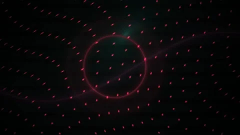 Glowing red circle with dots background. Stock Footage 340029697