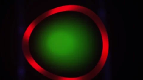 Glowing red circle lights changing color. Stock Footage 336241059