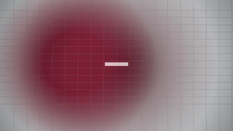 A glowing red circular orb light centered on a light gray grid pattern with.. Stock Footage 346103588
