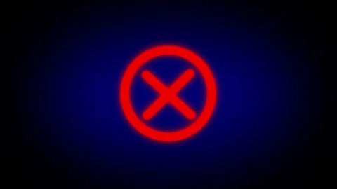 Glowing Red Cross Symbol Inside Circle on Dark Blue Gradient animated Backg.. Stock Footage 332706282