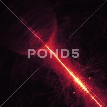 Glowing red curved lines over dark Abstract Background space universe Stock Illustration