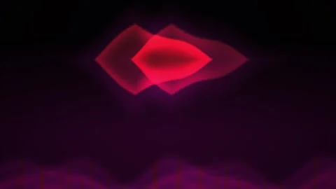 Glowing Red Diamond Shape Light Effect. Stock Footage 337513773