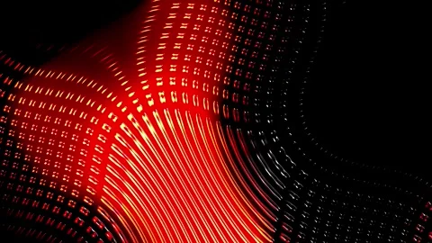 Glowing Red Digital Grid Flow - High Tech Network Background Loop 4K Stock Footage 347754354