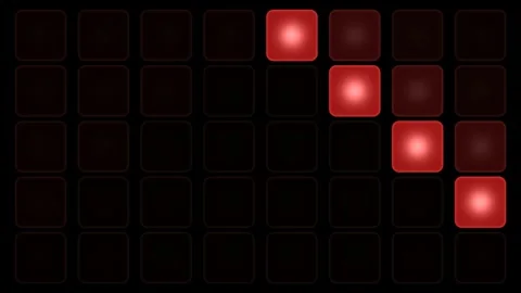 Glowing red digital grid light animation Stock Footage 340180241