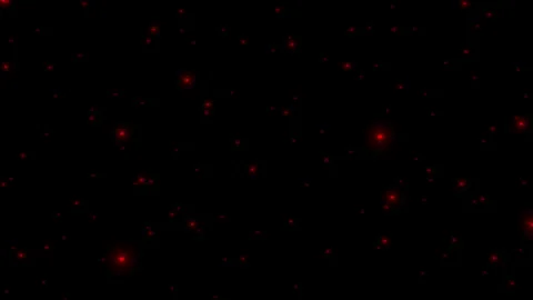 Glowing Red Firefly Particles Floating in Darkness, Seamless Loop Animation Stock Footage 334812889