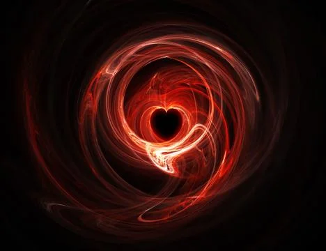 Glowing red heart Stock Illustration