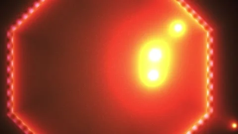 Glowing Red Hexagon Light Emitting Shapes. Stock Footage 335362879