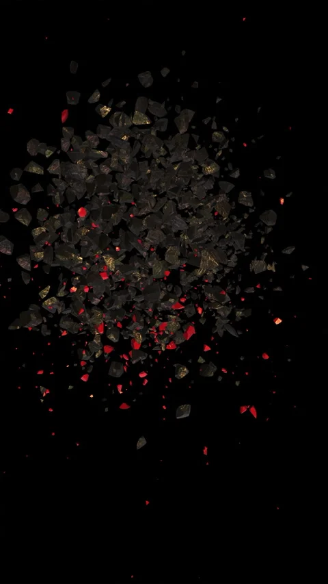 Glowing red hot coal particles exploding 库存影片 341874770