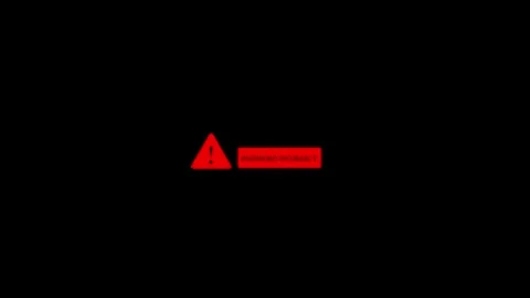 Glowing red icon warning triangle with exclamation mark and password Incorr.. Stock Footage 335022132