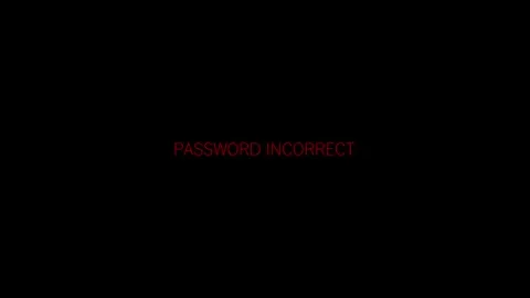 Glowing red icon warning triangle with exclamation mark and password Incorr.. Stock Footage 335022137
