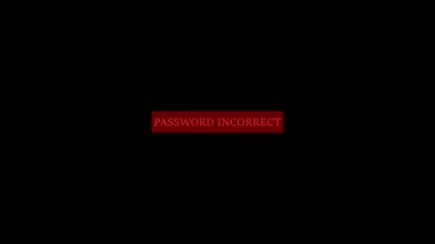 Glowing red icon warning triangle with exclamation mark and password Incorr.. Stock Footage 335022159