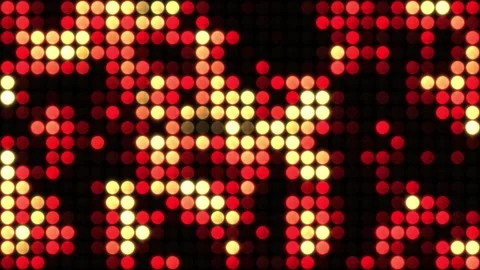 Glowing Red LED Dot Matrix Panel Motion Graphic Video Background Event VJ Loop Stock Footage 342231580