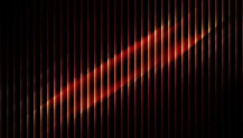 Glowing red light beam on dark background with vertical lines Иллюстрация