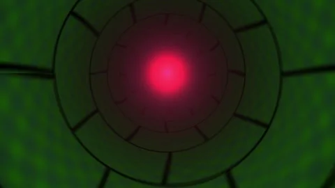 Glowing red light in a circle. Stock Footage 335362814