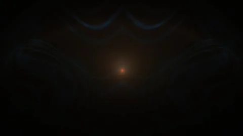 Glowing red light in dark space. Stock Footage 337513857