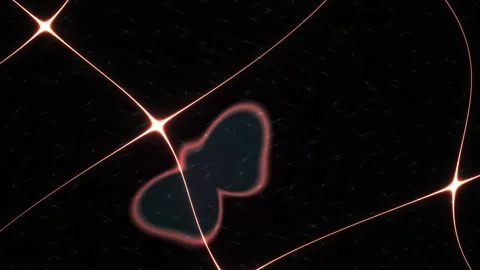 Glowing red lines on black background. Stock Footage 335111983