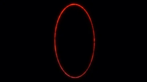 Glowing Red Magic Circle Transition - Sci-Fi Gateway Overlay Stock Footage 332063353