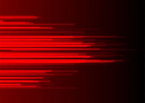 Glowing red minimal lines abstract futuristic tech background Stock Illustration