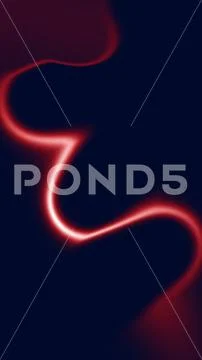 Glowing red neon light trail on dark background PSD Template