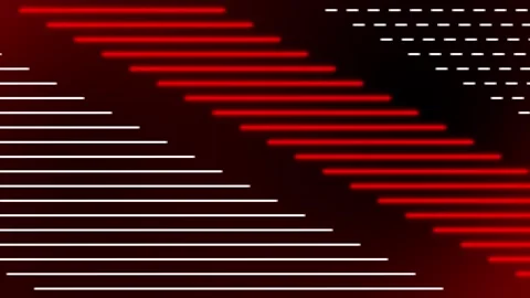Glowing red neon lines moving right side futuristic gaming background Video stock 272646570