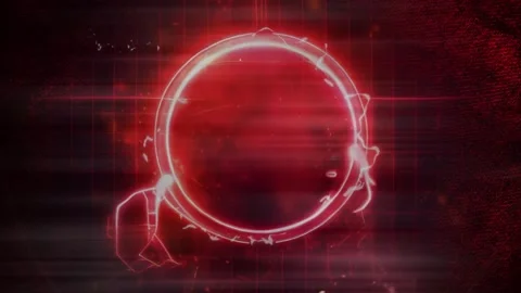 Glowing red orb with pentagram Stock Footage 337611774