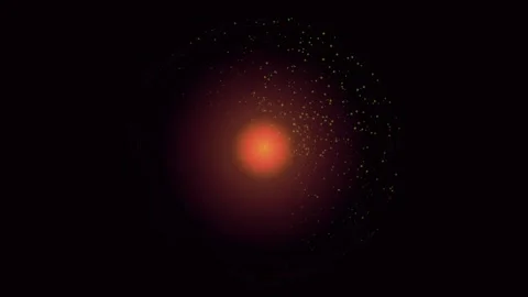 Glowing Red Particle Vortex Abstract Energy and Fire Motion Background Stock Footage 345309624