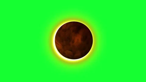 Glowing Red Planet Sphere on Green Screen Background Stock-Footage 330919700
