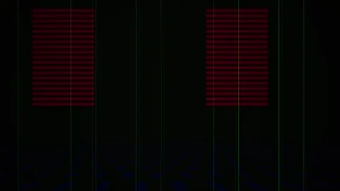 Glowing red screens with lines on black background. Stock Footage 336241251