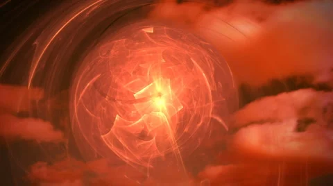 Glowing red sphere seamless looping bg d4392 L Stock Footage 1017367