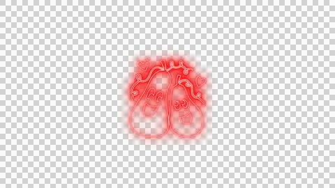 Glowing Red Spooky Pumpkin Face with Neon Aura on Transparent Background Stock Illustration