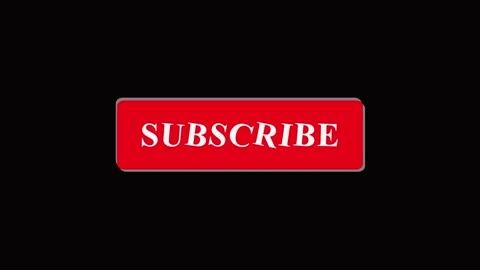 Glowing red "subscribe" button with subtle 3d effect on dark background for.. Stock Footage 321587521