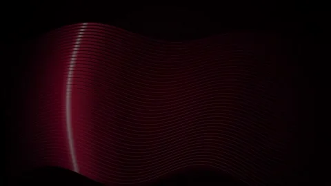 Glowing Red Waves in Dark Abstract Loop Motion Background Stock Footage 345598918