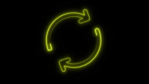Glowing Reload Icon in HD Video Neon Animation 库存影片 304555728