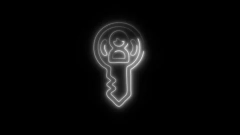 Glowing Resource Icon in HD Video Neon Animation Stock Footage 304555162