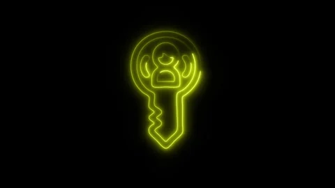 Glowing Resource Icon in HD Video Neon Animation Stock Footage 304555167