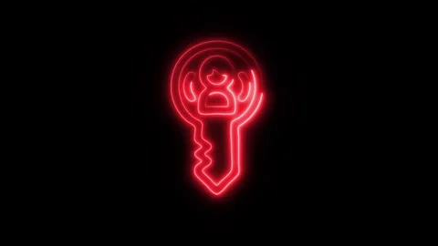Glowing Resource Icon in HD Video Neon Animation Vídeo Stock 304555170